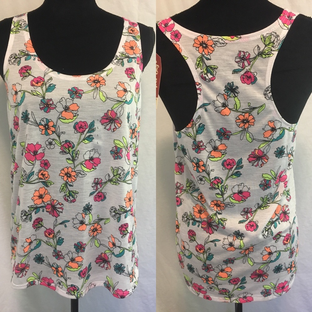 🛑SOLD🛑Arizona jean Womens floral tank - Picture 1 of 8